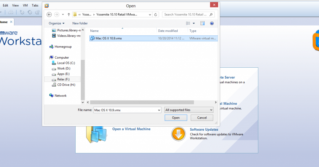 vmware player tools os x 10.10 on pc